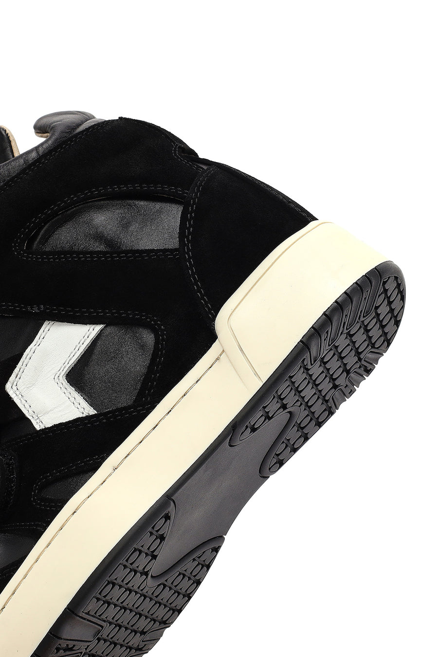Women's Black Strappy Wedge Heel Leather Sneakers