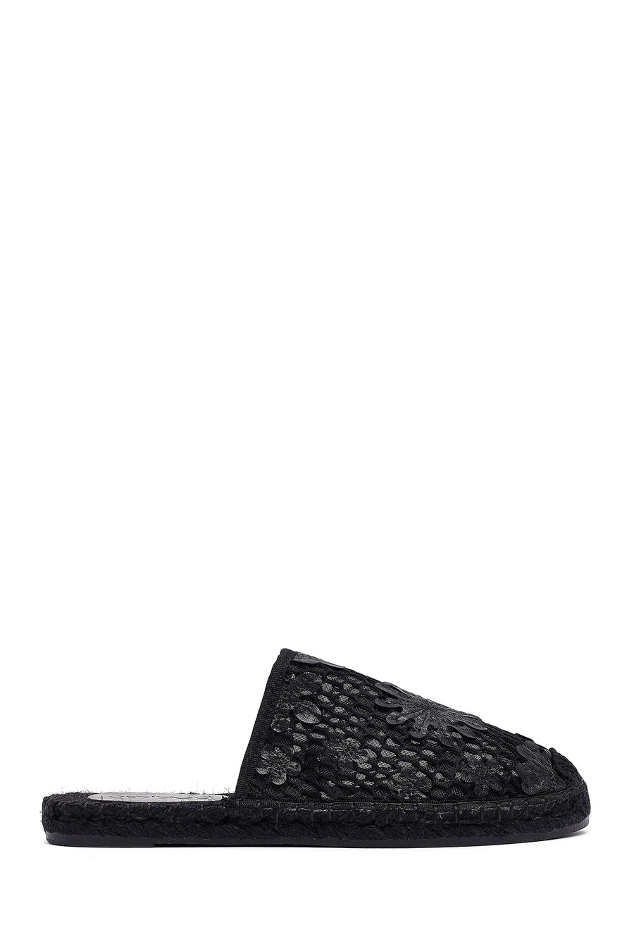 Kadın Siyah Desenli Espadril Terlik 25SFD20626F | Derimod
