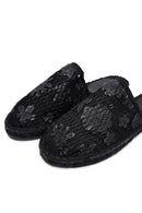 Kadın Siyah Desenli Espadril Terlik | Derimod