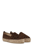 Woman Leopard Suede Espadrilles | Derimod