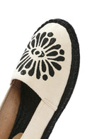 Kastamonu Stone Print Women's Black Patterned Espadrilles | Derimod