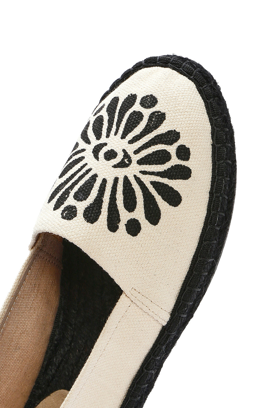 Kastamonu Stone Print Women's Black Patterned Espadrilles