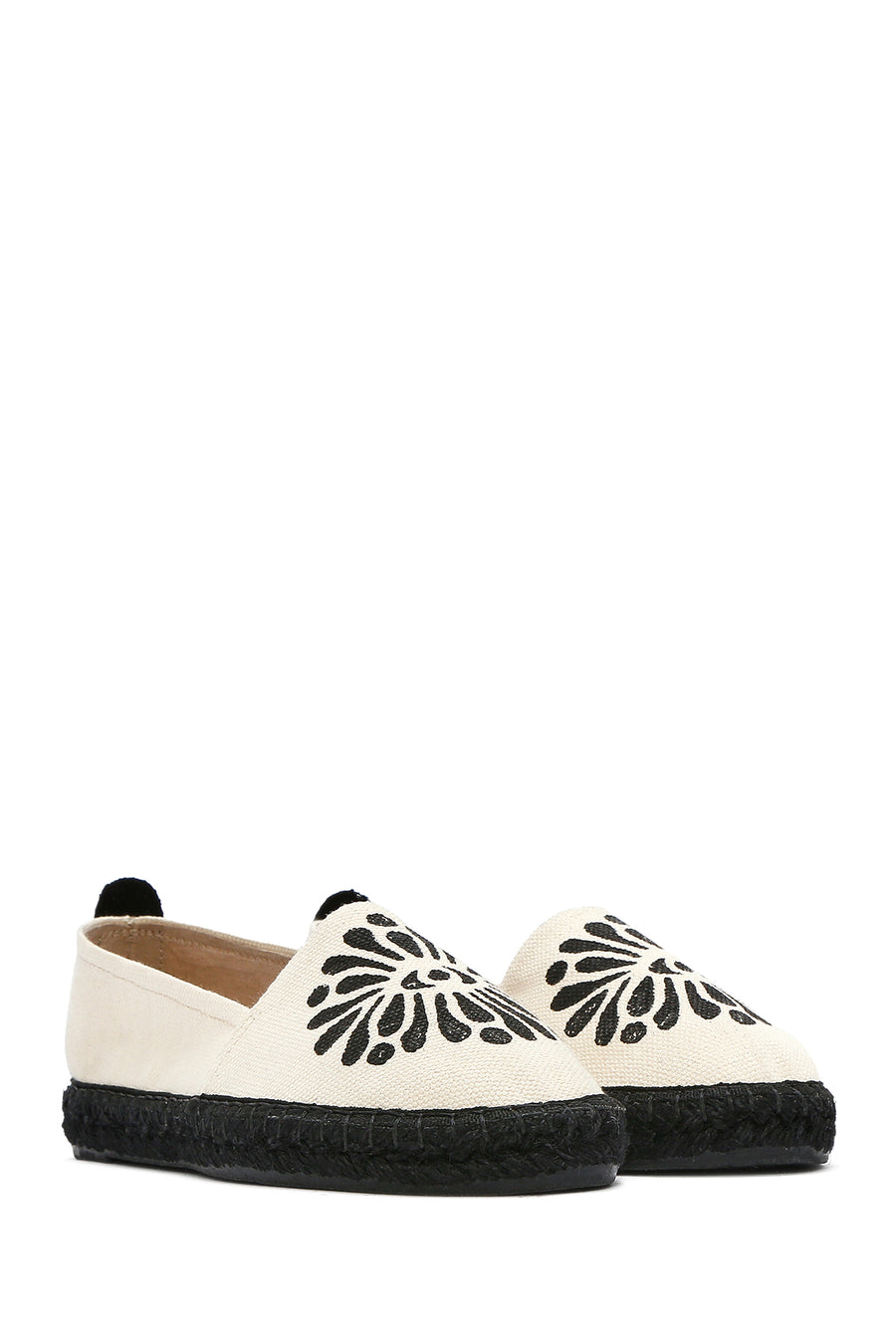 Kastamonu Stone Print Women's Black Patterned Espadrilles