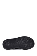 Women's Black Stoned Thick Soled Leather Slippers | Derimod