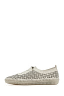 Kadın Bej Bağcıklı Deri Comfort Loafer | Derimod