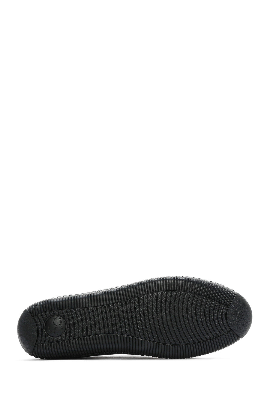 Women's Black Lace-Up Leather Comfort Loafer