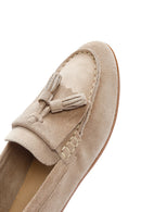 Kadın Bej Süet Deri Maskülen Loafer | Derimod