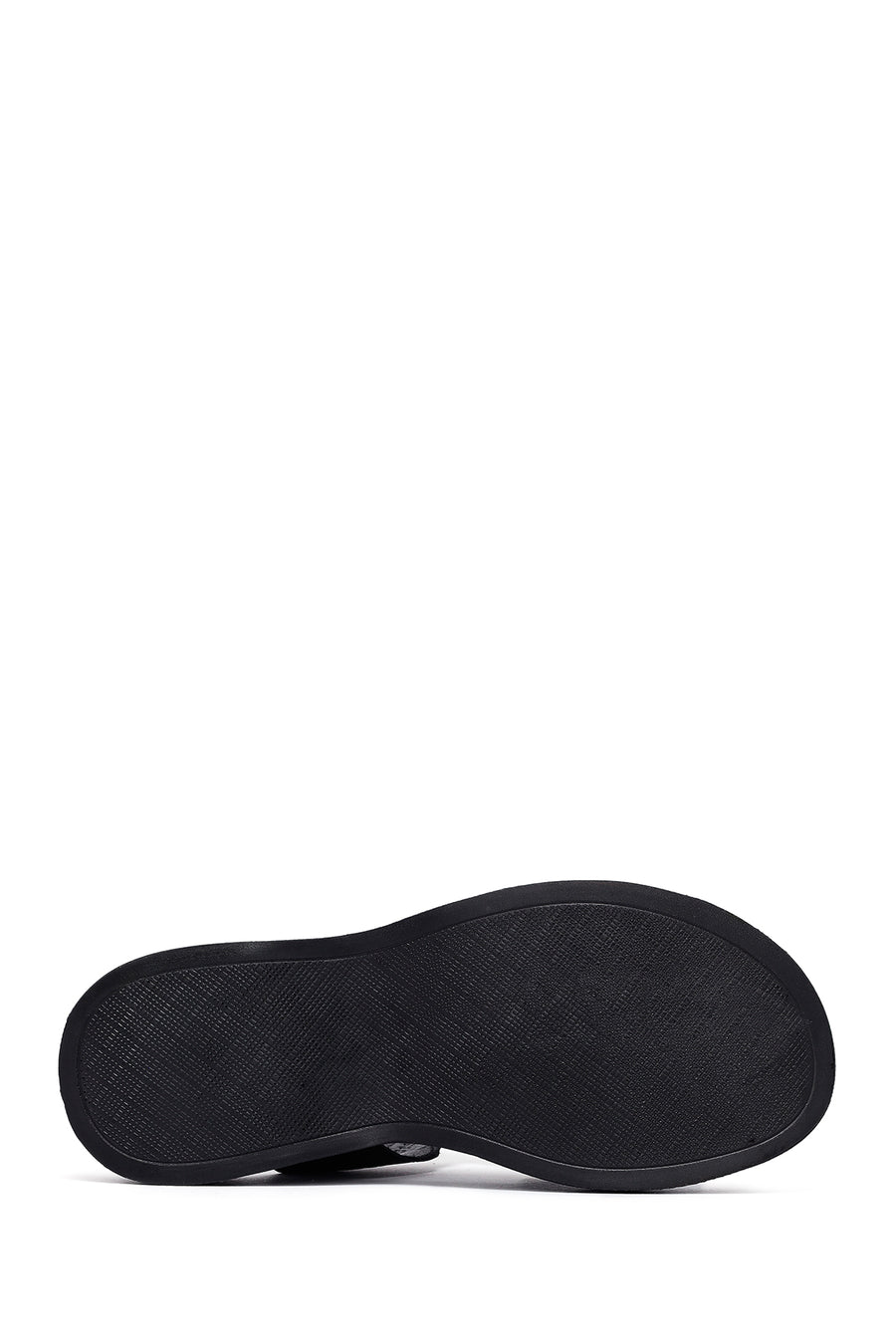 
Women's Black Buckled Leather Slippers
