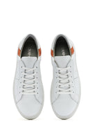 Kadın Beyaz Bağcıklı Deri Sneaker | Derimod