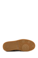 Kadın Leopar Bağcıklı Deri Sneaker | Derimod
