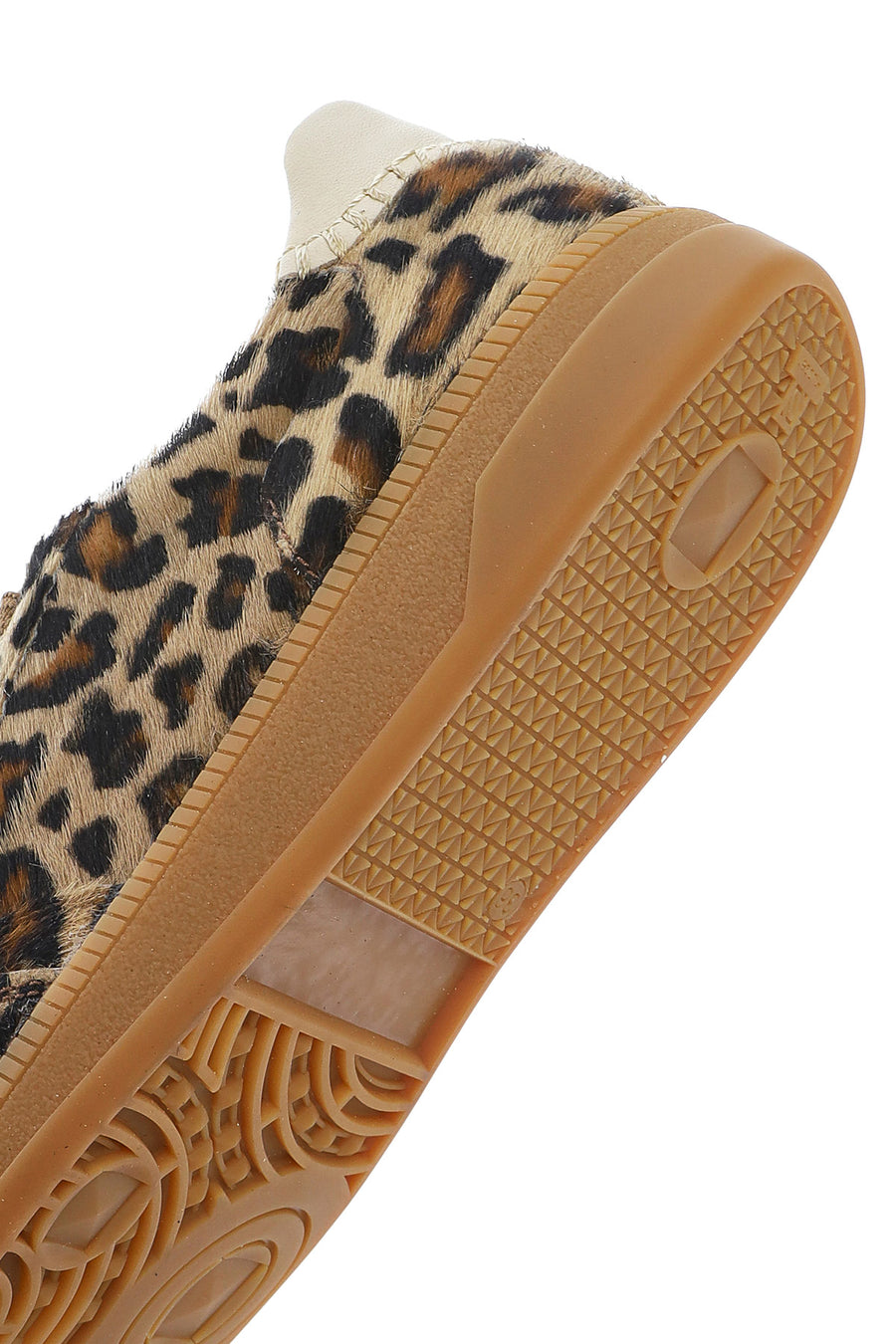 Kadın Leopar Bağcıklı Deri Sneaker