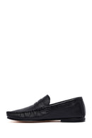 Erkek Siyah Deri Loafer | Derimod