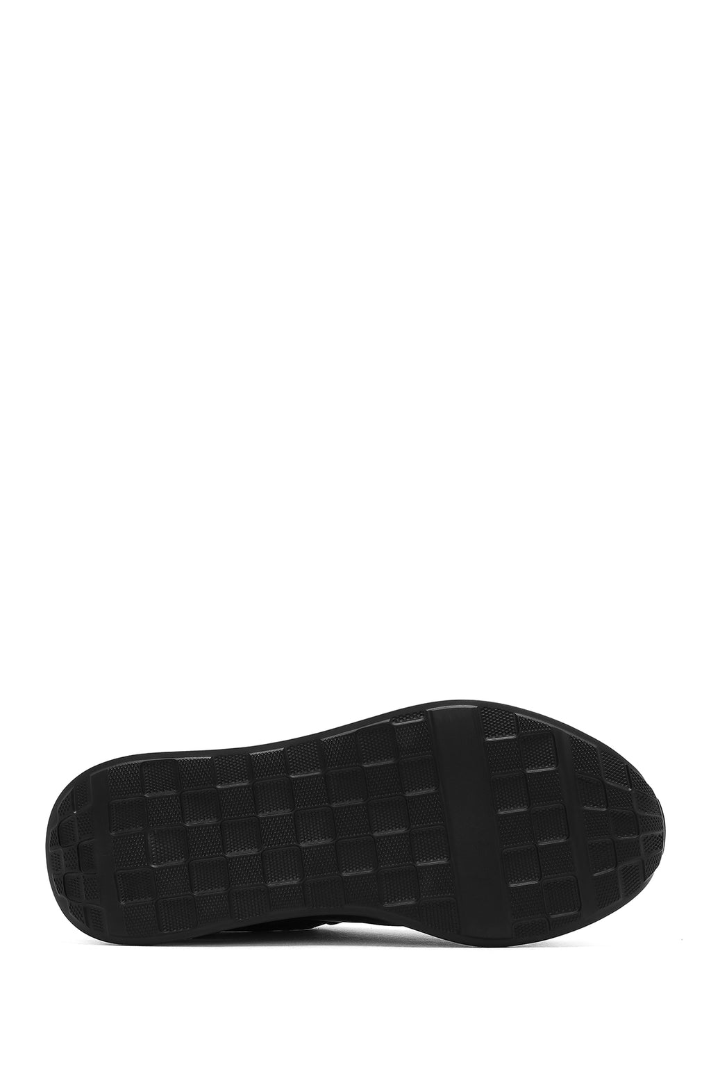 Erkek Siyah Bağcıklı Deri Sneaker
