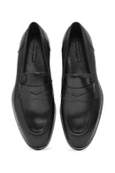Erkek Siyah Deri Klasik Loafer | Derimod