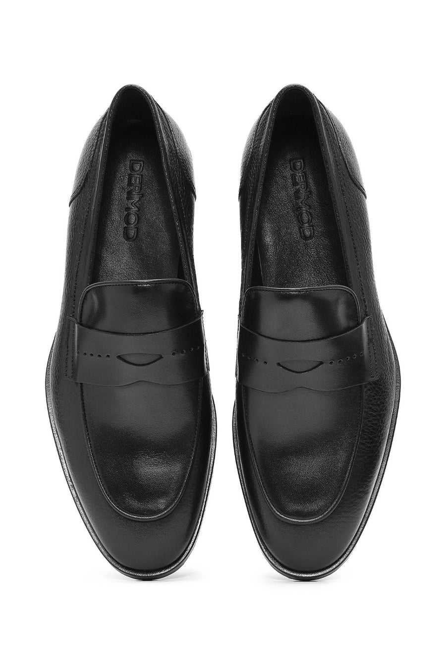 Erkek Siyah Deri Klasik Loafer