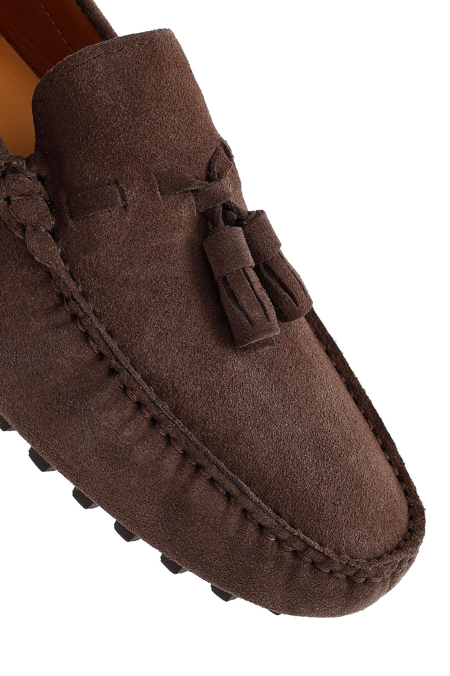 Erkek Vizon Püsküllü Süet Deri Loafer