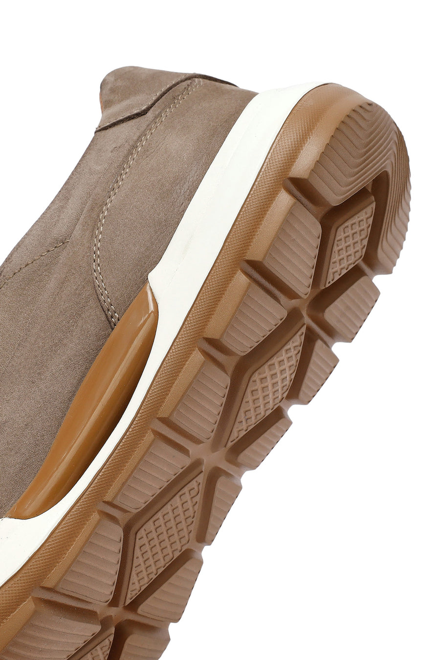 Erkek Vizon Kalın Tabanlı Nubuk Deri Comfort Loafer