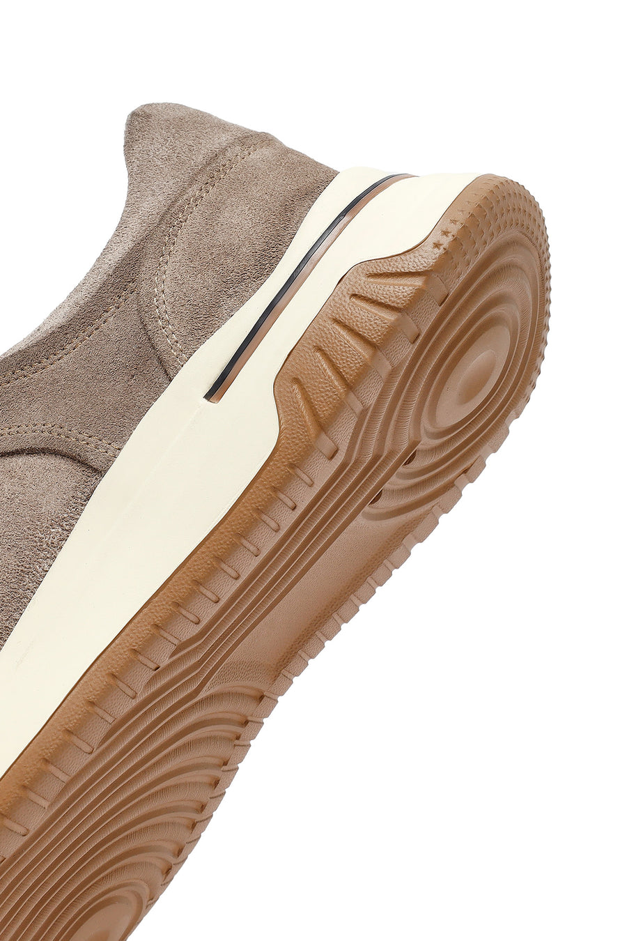 
Men's Beige Lace-Up Suede Leather Sneaker
