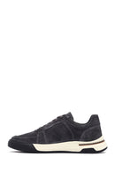 Erkek Gri Bağcıklı Süet Deri Sneaker | Derimod