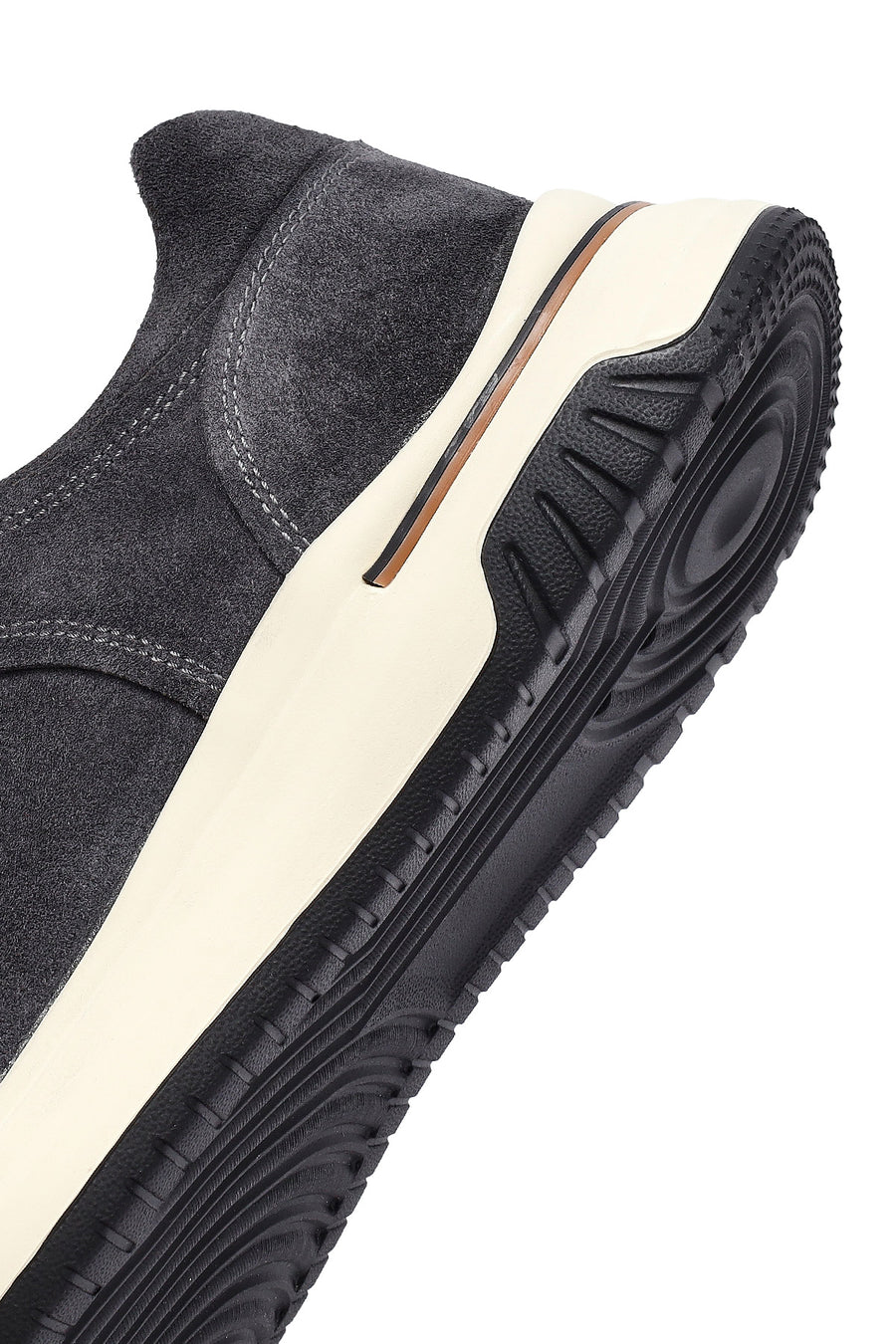 Erkek Gri Bağcıklı Süet Deri Sneaker