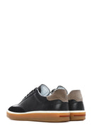 Men's Black Lace-up Leather Sneaker | Derimod