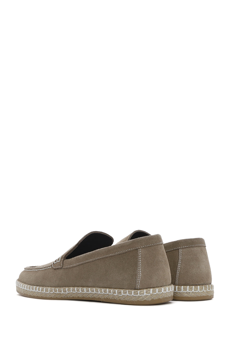 Men's Beige Suede Leather Espadrille