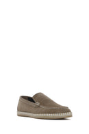 Men's Beige Suede Leather Espadrille | Derimod