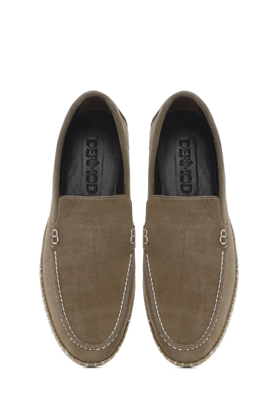 Men's Beige Suede Leather Espadrille