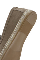Men's Beige Suede Leather Espadrille | Derimod