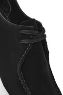 Men's Black Lace-Up Nubuck Leather Comfort Shoes | Derimod