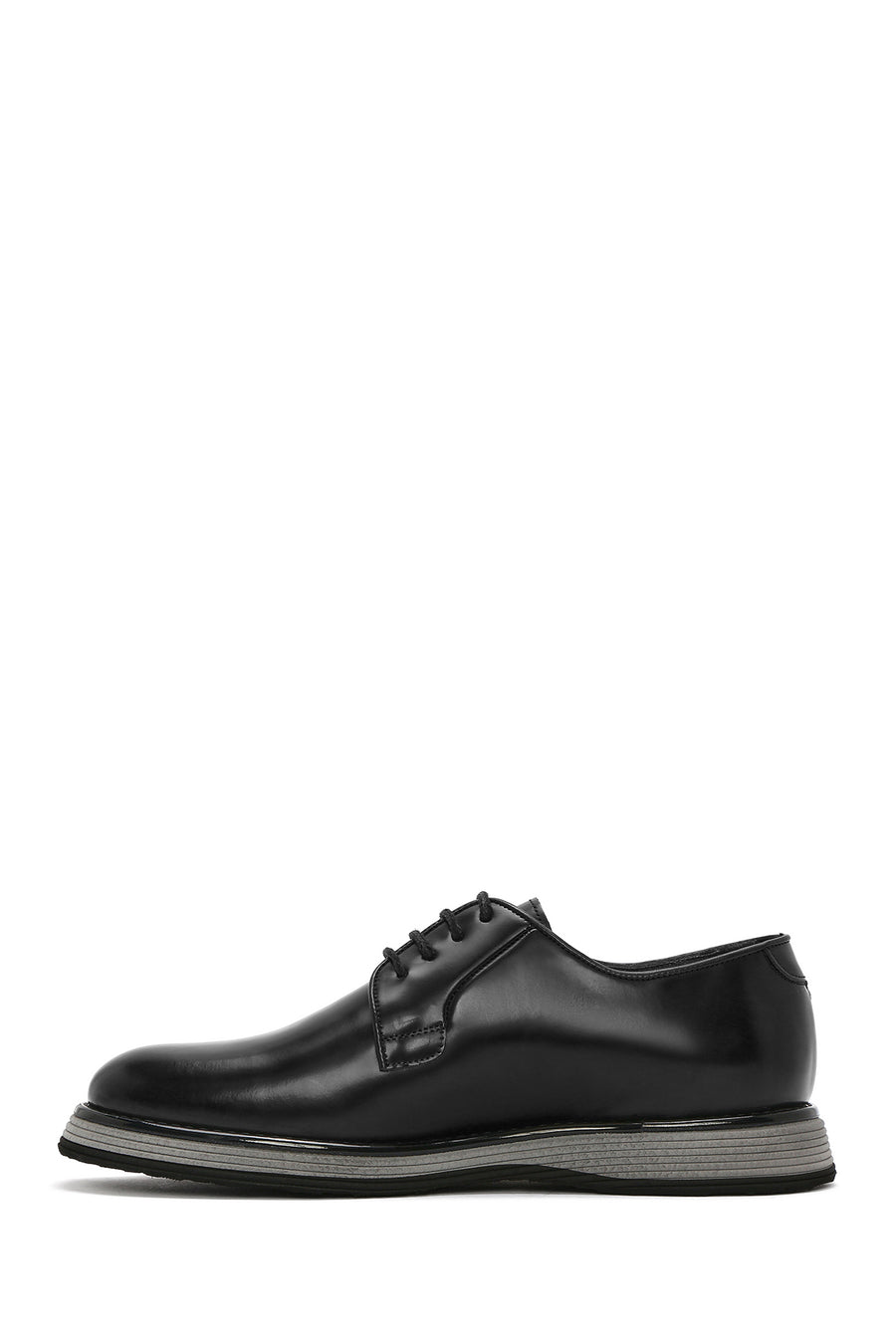 Men's Black Lace-up Leather Casual Shoes