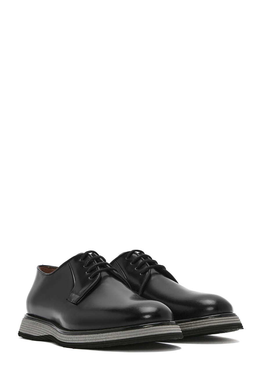 Men's Black Lace-up Leather Casual Shoes
