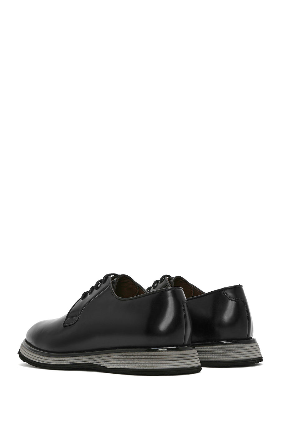 Men's Black Lace-up Leather Casual Shoes