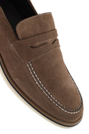 Erkek Vizon Süet Deri Casual Loafer | Derimod