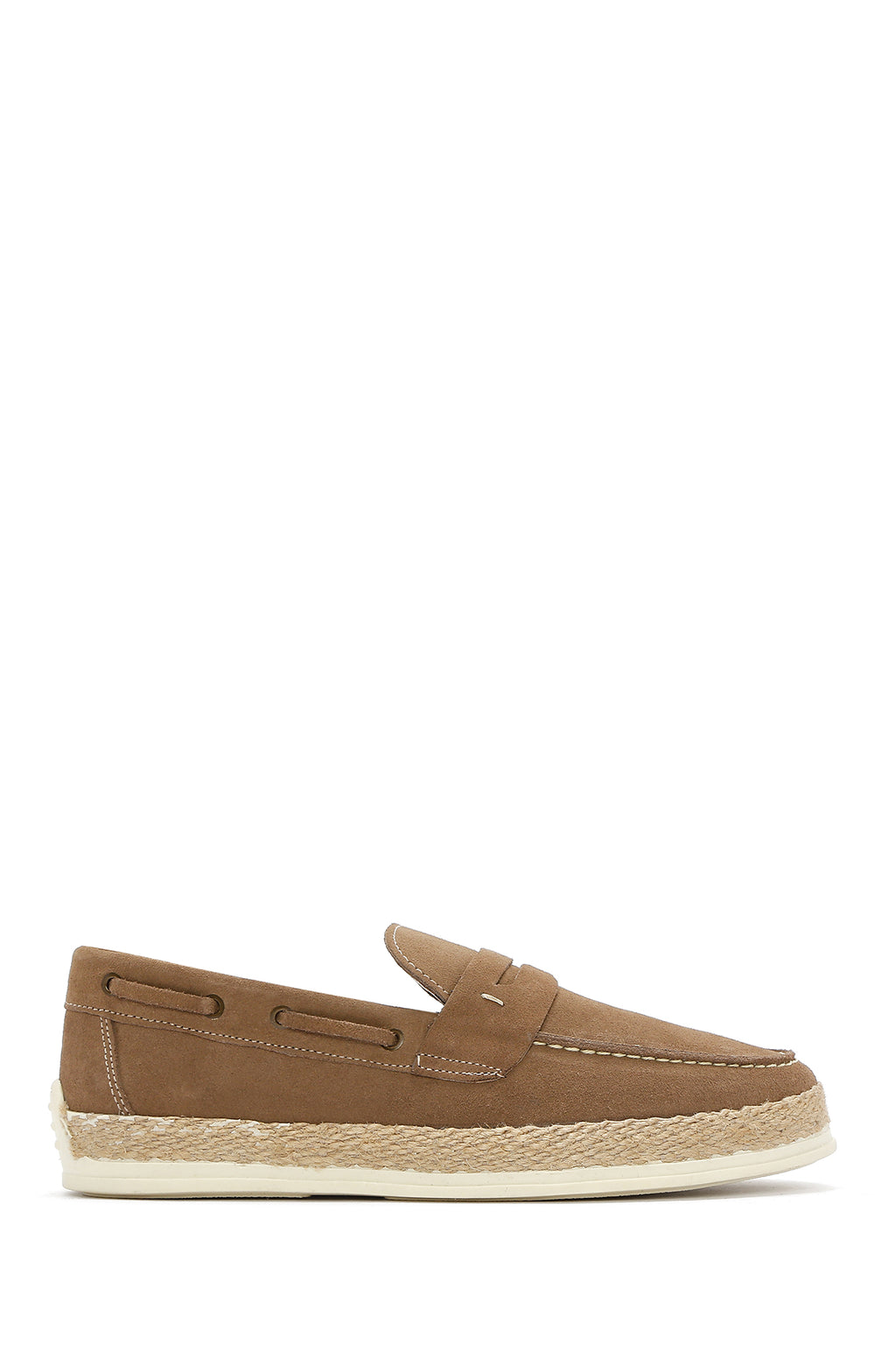 Erkek Bej Süet Deri Casual Loafer