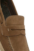 Erkek Bej Süet Deri Casual Loafer | Derimod