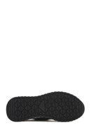 Erkek Siyah Bağcıklı Kalın Tabanlı Deri Casual Sneaker | Derimod