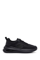 Erkek Siyah Bağcıklı Kalın Tabanlı Kumaş Sneaker | Derimod