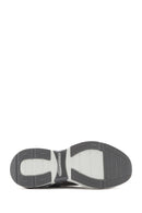 Erkek Gri Bağcıklı Kalın Tabanlı Kumaş Sneaker | Derimod