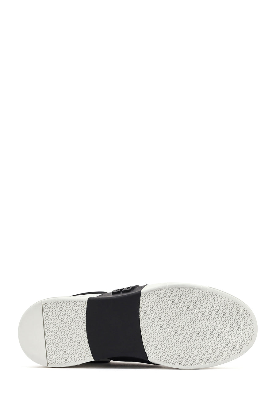 Erkek Beyaz Bağcıklı Kalın Tabanlı Deri Sneaker