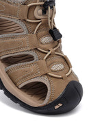 Erkek Bej Deri Outdoor Sandalet | Derimod