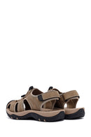 Erkek Bej Deri Outdoor Sandalet | Derimod
