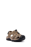 Erkek Bej Deri Outdoor Sandalet | Derimod