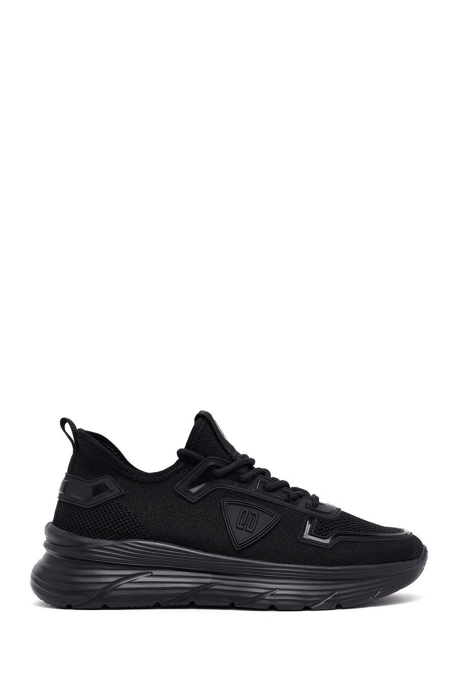 Derimod Zero Erkek Siyah Bağcıklı Kalın Tabanlı Kumaş Sneaker 25SFD69696F | Derimod