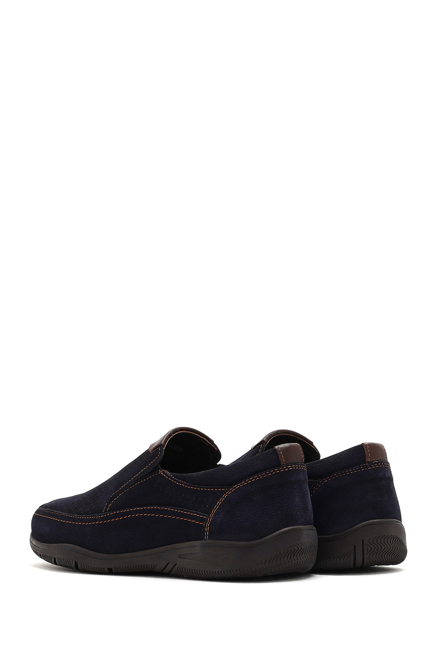Erkek Lacivert Nubuk Deri Casual Loafer