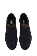 Erkek Lacivert Nubuk Deri Casual Loafer | Derimod