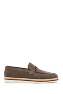 Erkek Vizon Süet Deri Casual Loafer | Derimod