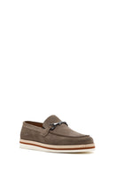 Erkek Vizon Süet Deri Casual Loafer | Derimod