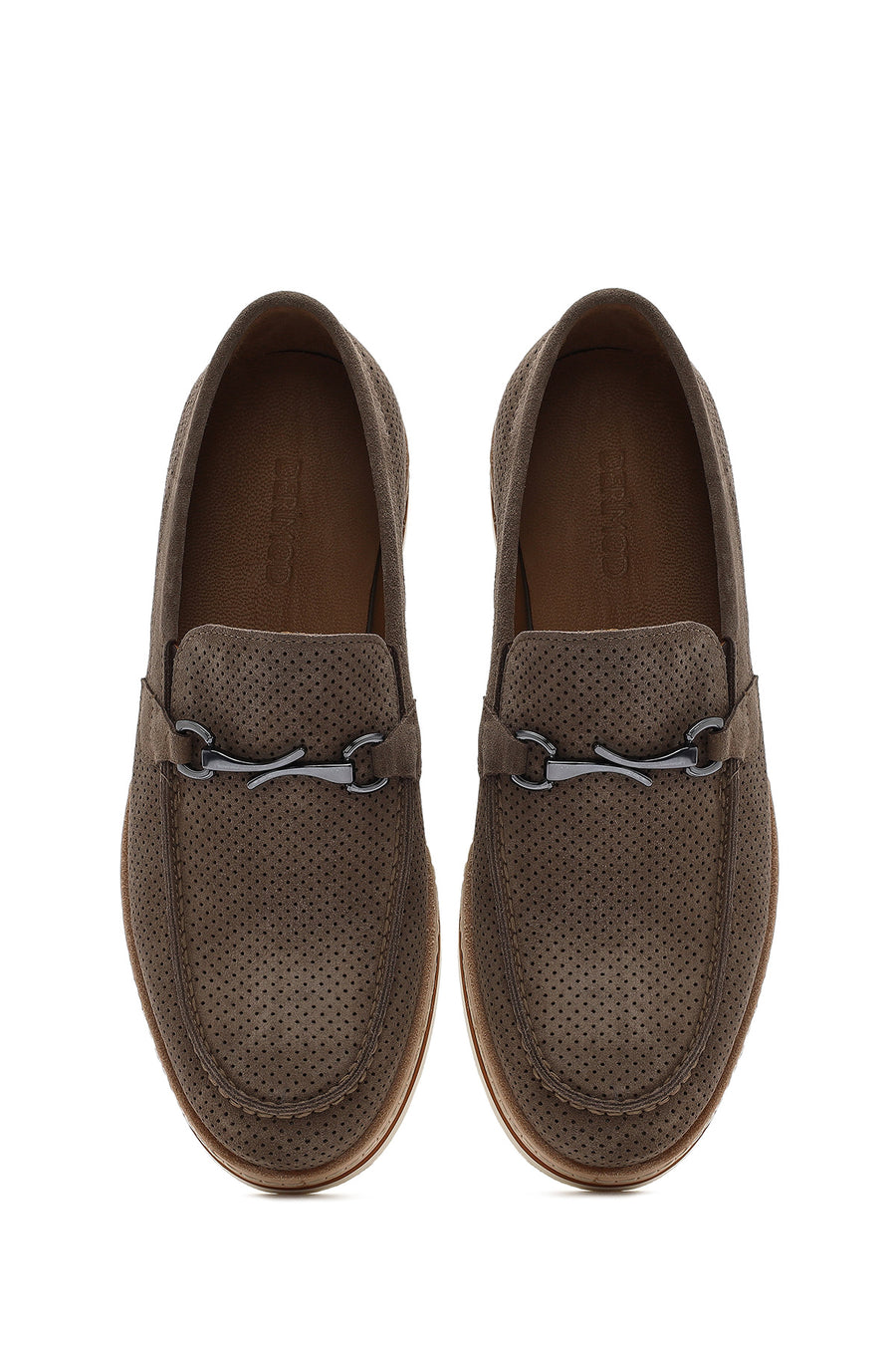 Erkek Vizon Süet Deri Casual Loafer