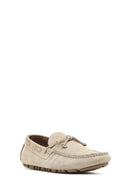 Men's Beige Suede Leather Loafer | Derimod